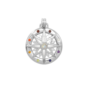 Wander through my compass ~ Sterling Silver Pendant and Gemstone TPD683